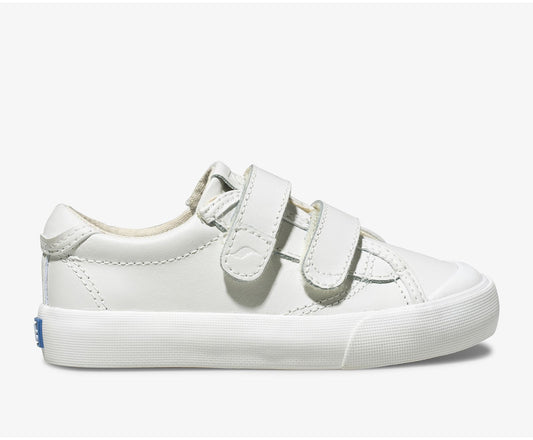 Girls|Boys Little Kid's Crew Kick 75 2V Leather White - Keds