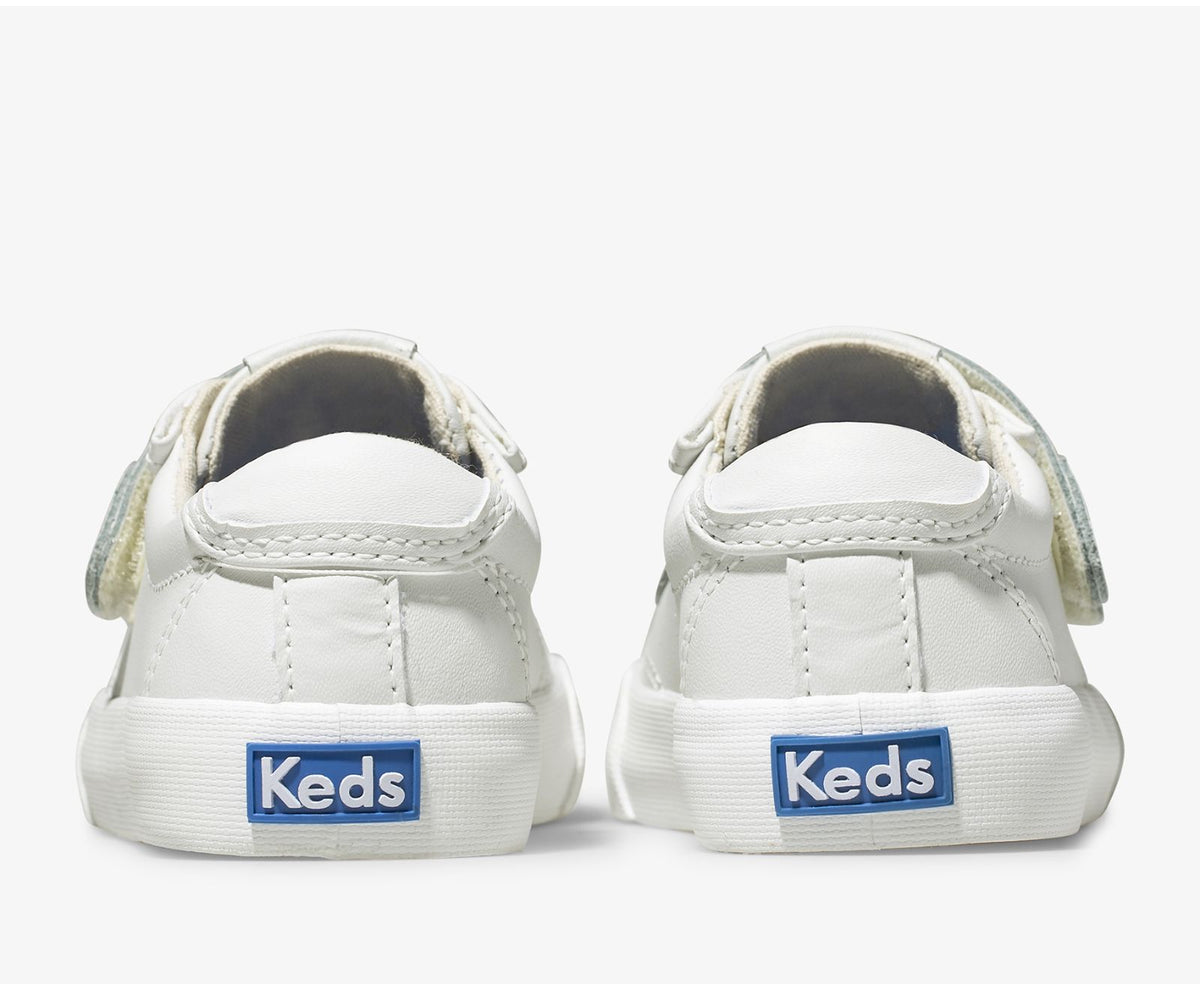 Girls|Boys Little Kid's Crew Kick 75 2V Leather White - Keds