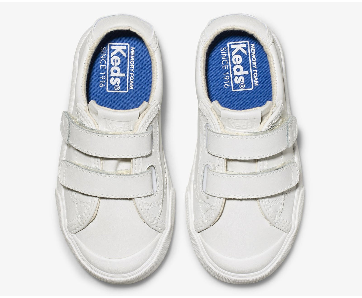Girls|Boys Little Kid's Crew Kick 75 2V Leather White - Keds