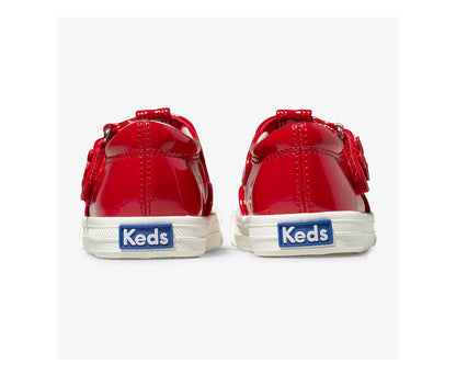 Girls Big Kid's Daphne Patent Sneaker Red - Keds