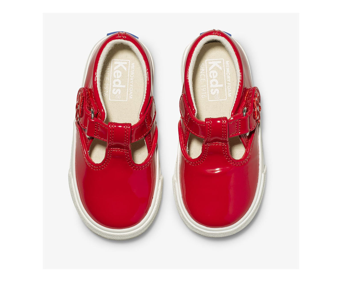 Girls Big Kid's Daphne Patent Sneaker Red - Keds