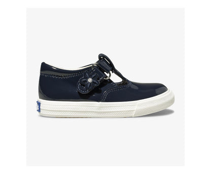 Girls Big Kid's Daphne Patent Sneaker Navy - Keds