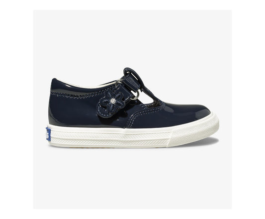 Girls Big Kid's Daphne Patent Sneaker Navy - Keds