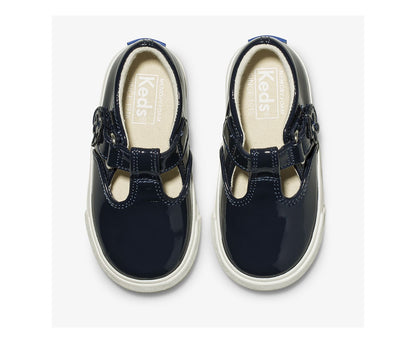 Girls Big Kid's Daphne Patent Sneaker Navy - Keds