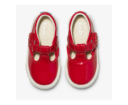 Girls Little Kid's Daphne Patent Sneaker Red - Keds