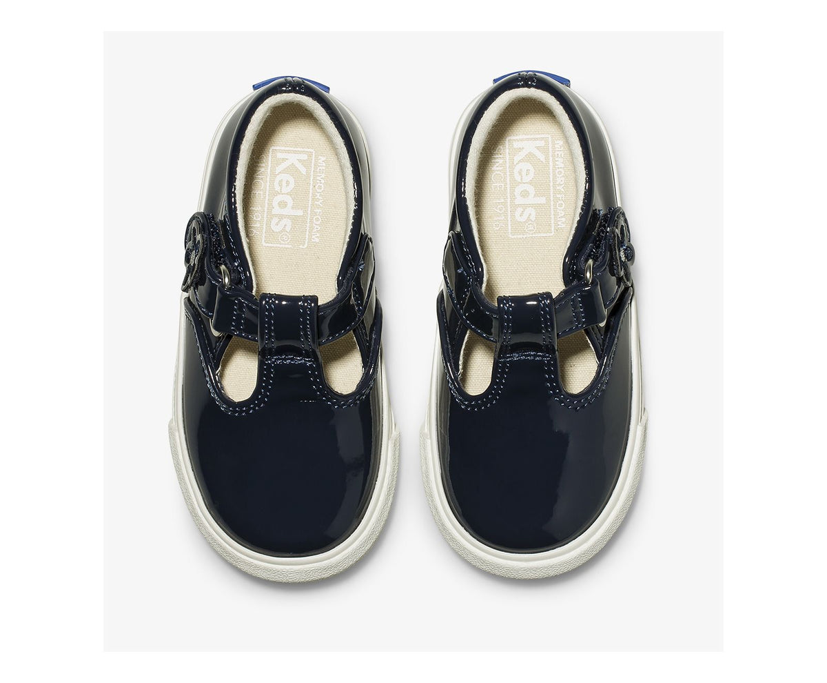 Girls Little Kid's Daphne Patent Sneaker Navy - Keds