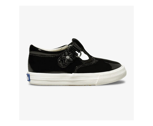 Girls Little Kid's Daphne Patent Sneaker Black - Keds