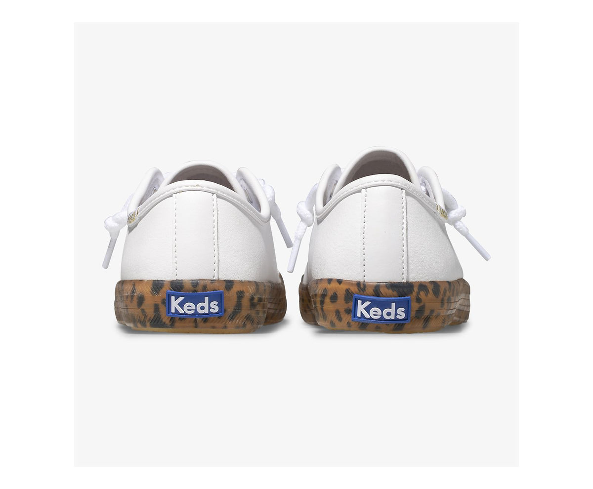 Girls Big Kid's Kickstart Leopard Foxing Sneaker White - Keds