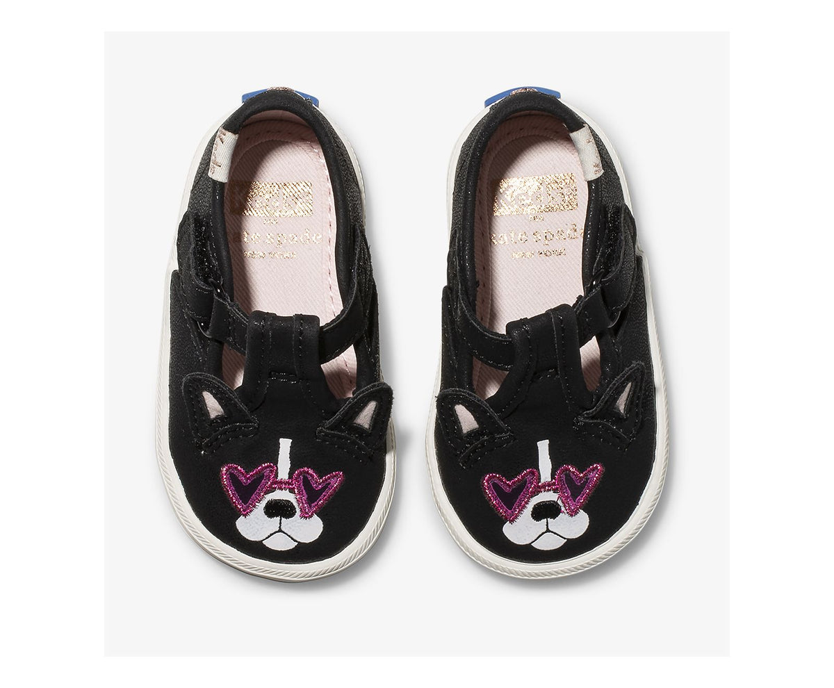 Girls Little Kid's Keds x kate spade new york Champion T-Strap Francois Black - Keds