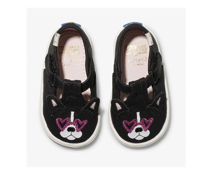 Girls Little Kid's Keds x kate spade new york Champion T-Strap Francois Black - Keds