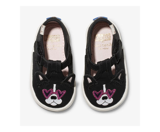 Girls Little Kid's Keds x kate spade new york Champion T-Strap Francois Black - Keds