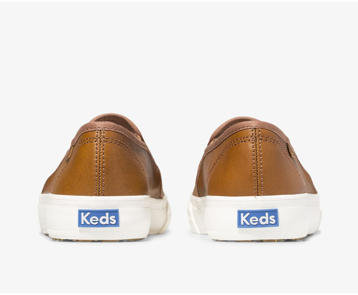 Women Double Decker Leather Cognac - Keds