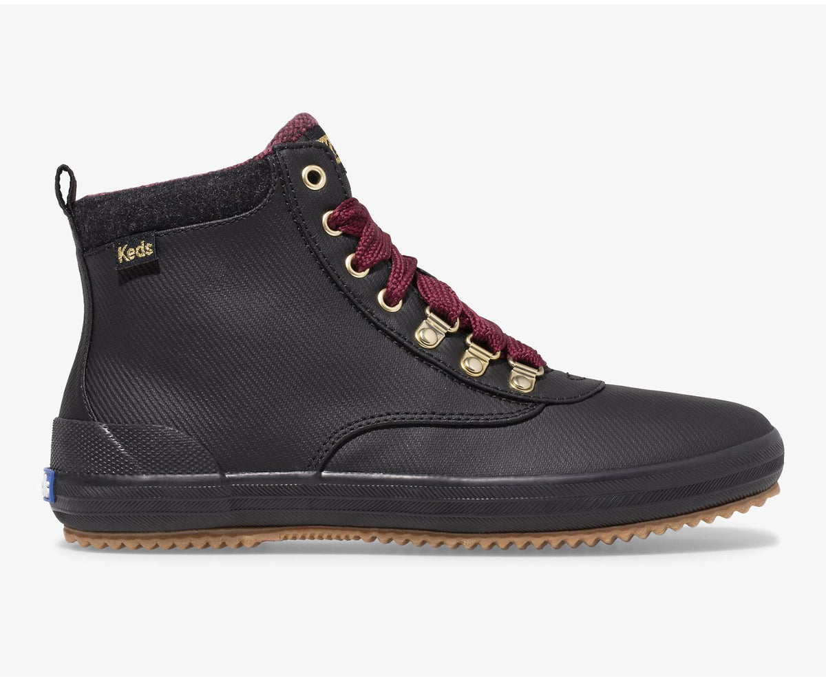 Women Scout Boot II Water-Resistant Canvas Rain Boot Black - Keds