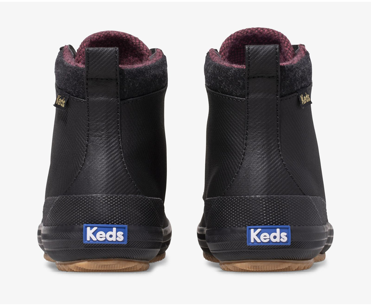 Women Scout Boot II Water-Resistant Canvas Rain Boot Black - Keds