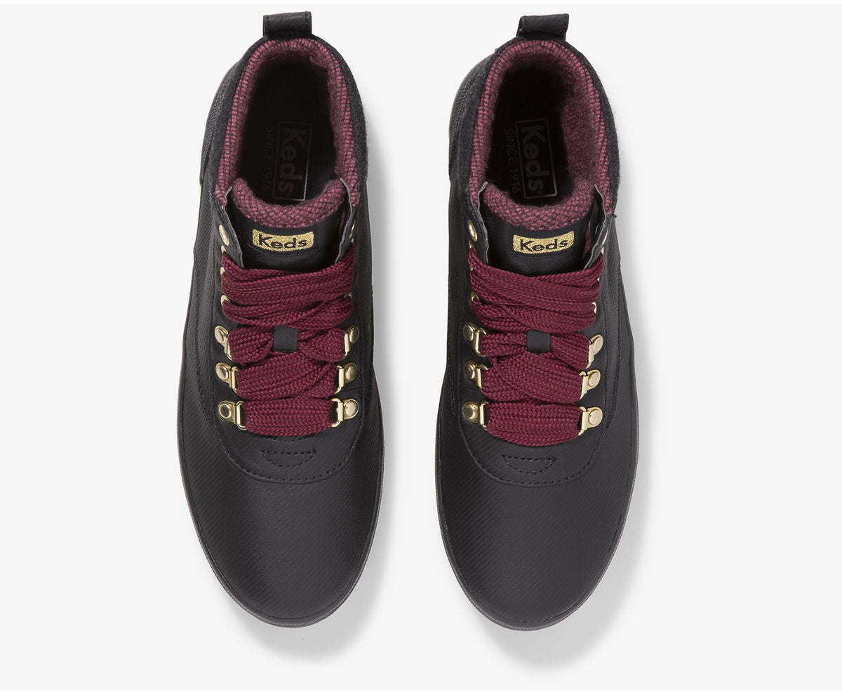 Women Scout Boot II Water-Resistant Canvas Rain Boot Black - Keds