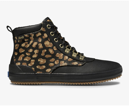 Women Scout Boot II Water-Resistant Canvas Rain Boot Leopard - Keds