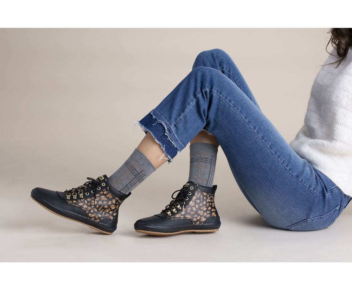 Women Scout Boot II Water-Resistant Canvas Rain Boot Leopard - Keds