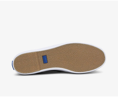 Women Triple Kick Luxe Leather Black - Keds