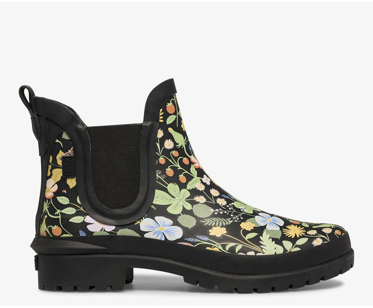 Women Keds x Rifle Paper Co. Rowan Rain Boot Black Multi - Keds