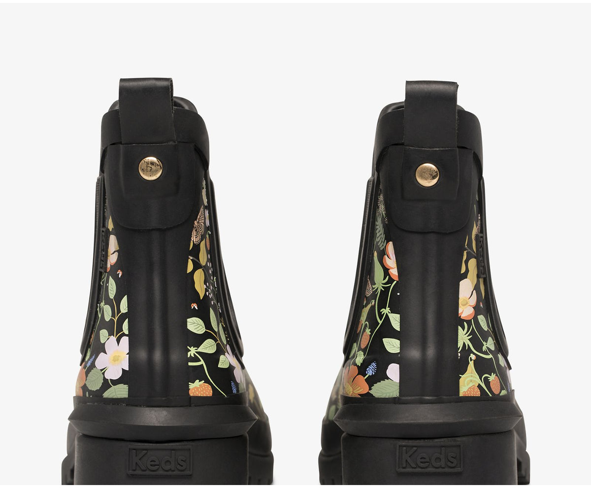 Women Keds x Rifle Paper Co. Rowan Rain Boot Black Multi - Keds