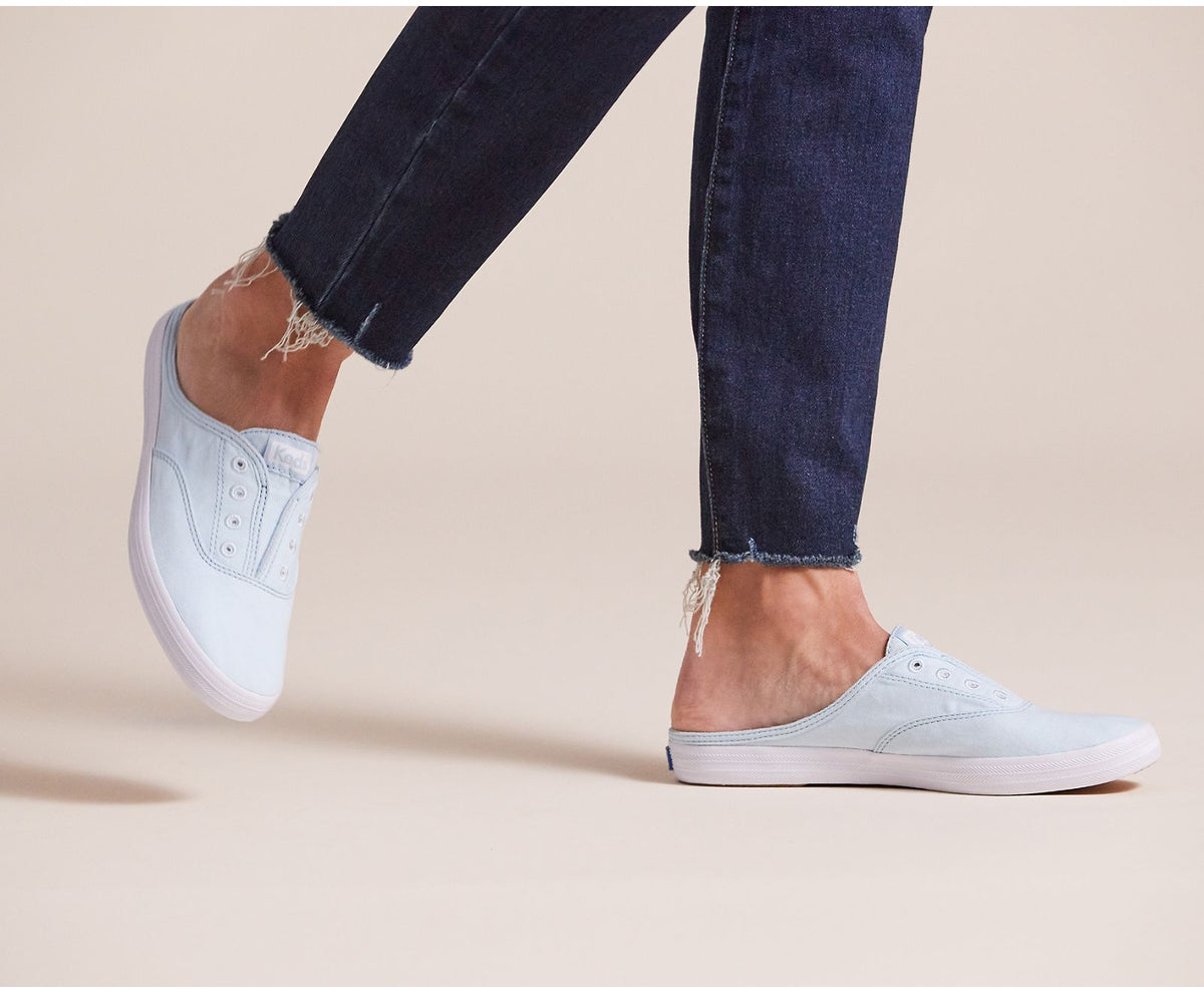 Women Washable Moxie Mule Feat. Organic Cotton Light Blue - Keds