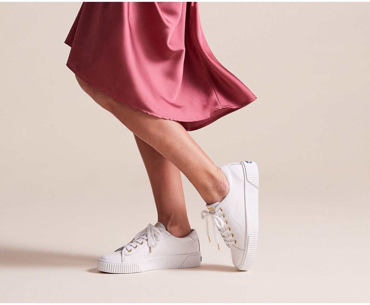 Women Crew Kick Alto Leather White - Keds