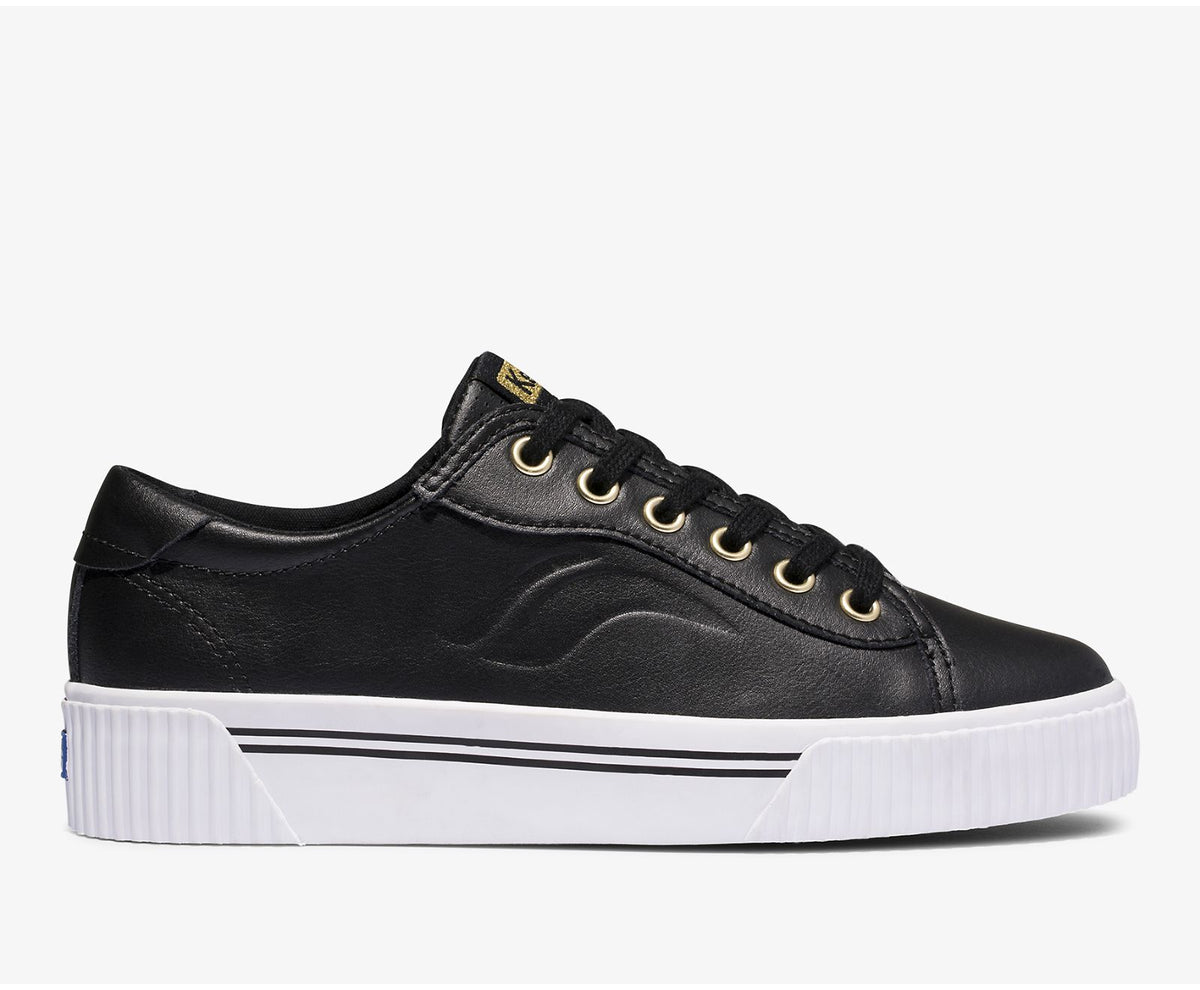Women Crew Kick Alto Leather Black - Keds