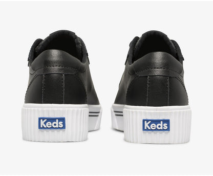 Women Crew Kick Alto Leather Black - Keds