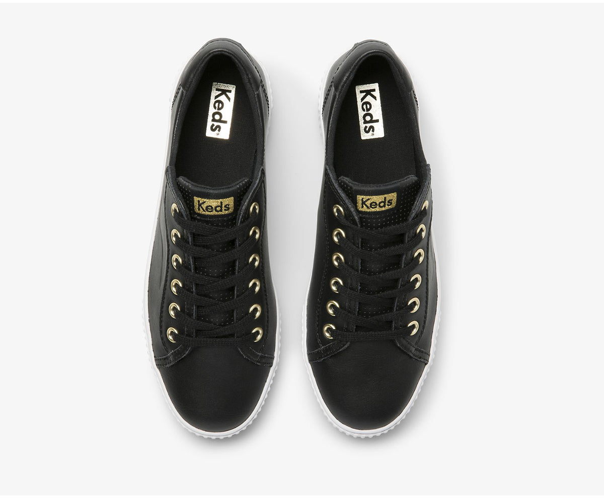 Women Crew Kick Alto Leather Black - Keds