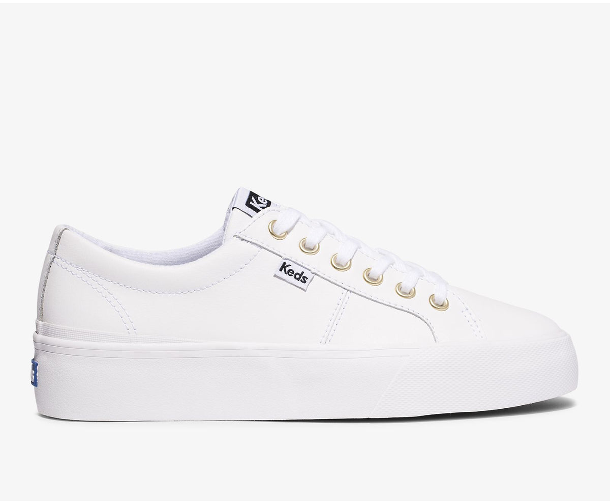 Women Jump Kick Duo Leather White - Keds