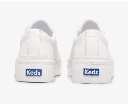 Women Jump Kick Duo Leather White - Keds