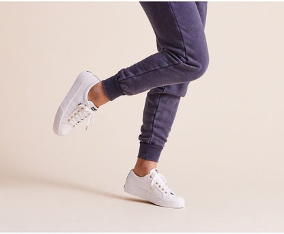 Women Jump Kick Duo Leather White - Keds