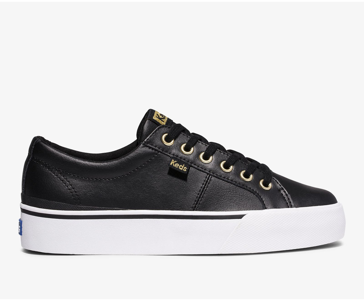 Women Jump Kick Duo Leather Black - Keds