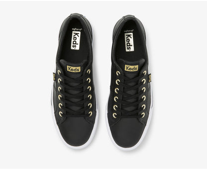 Women Jump Kick Duo Leather Black - Keds