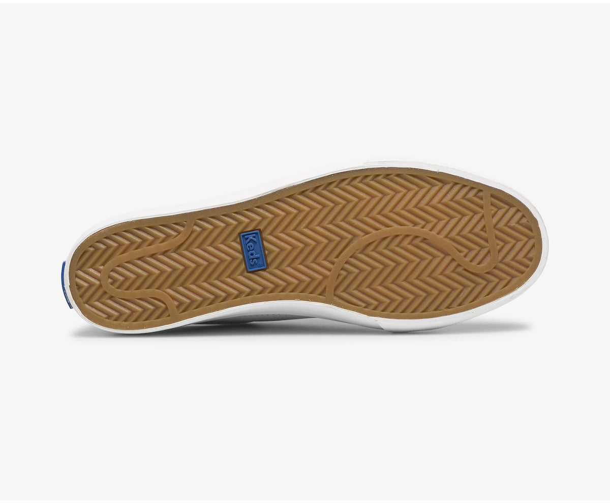Women Jump Kick Perf Leather White Gold - Keds