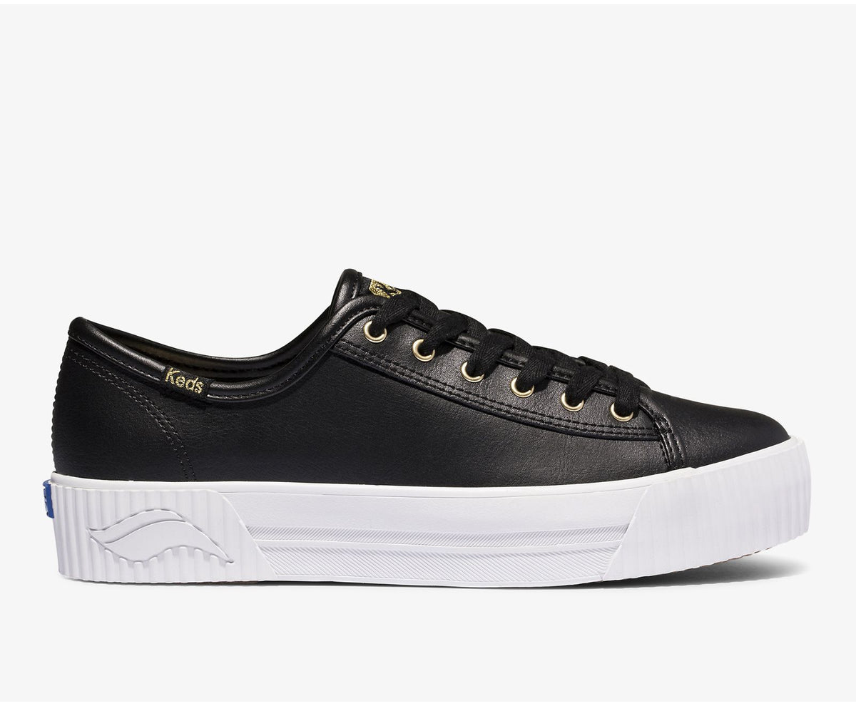 Women Triple Kick AMP Leather Black - Keds