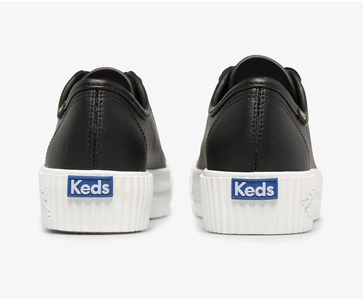 Women Triple Kick AMP Leather Black - Keds