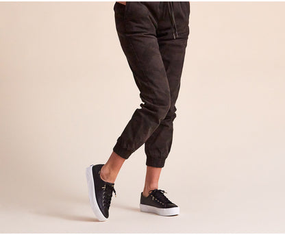 Women Triple Kick AMP Leather Black - Keds