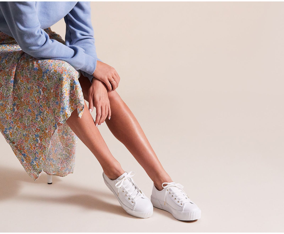 Women Triple Kick AMP Leather White - Keds