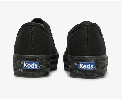 Women Triple Kick Feat. Organic Cotton Black Black - Keds