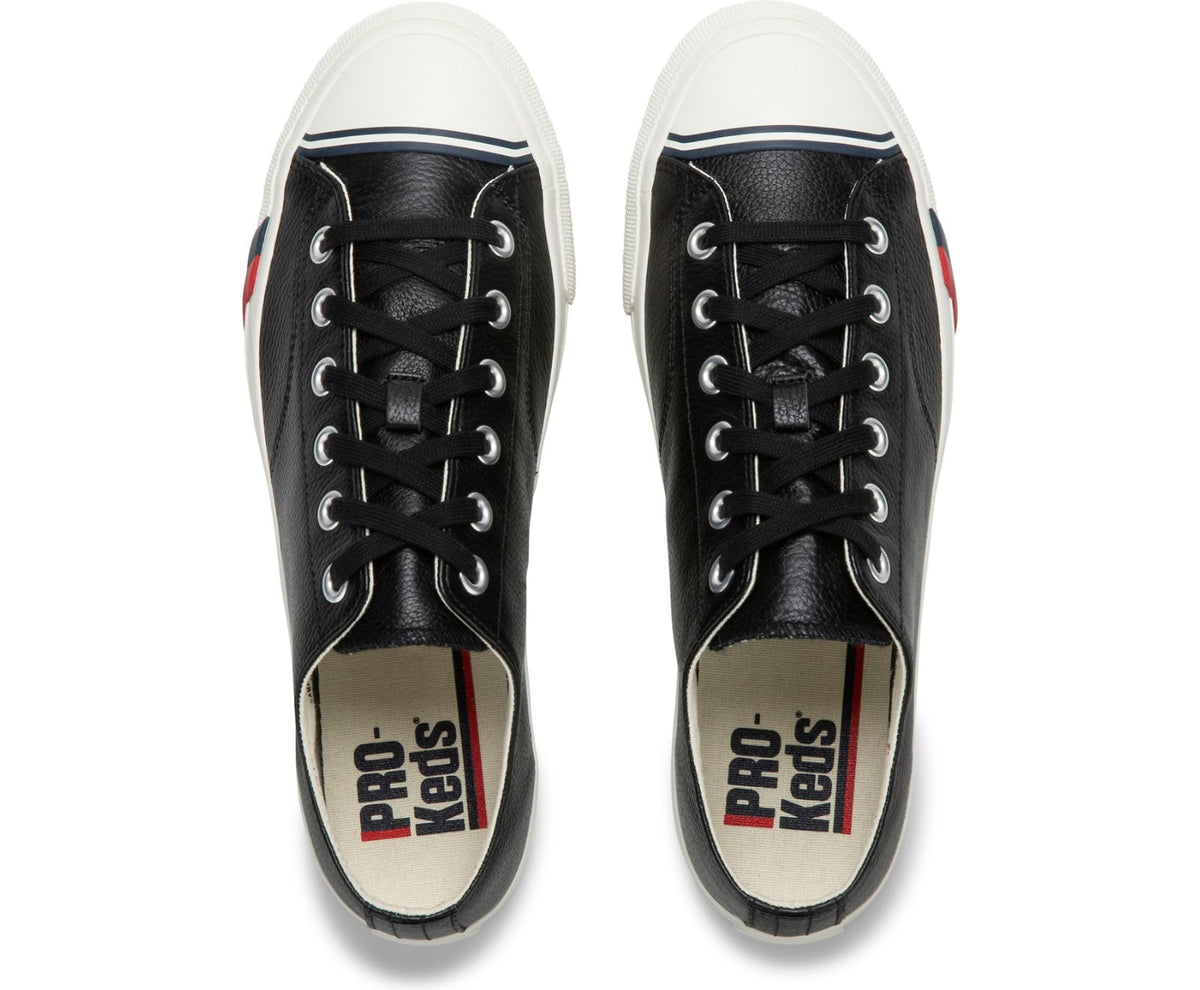 Women Unisex Royal Lo Classic Leather Black - Keds