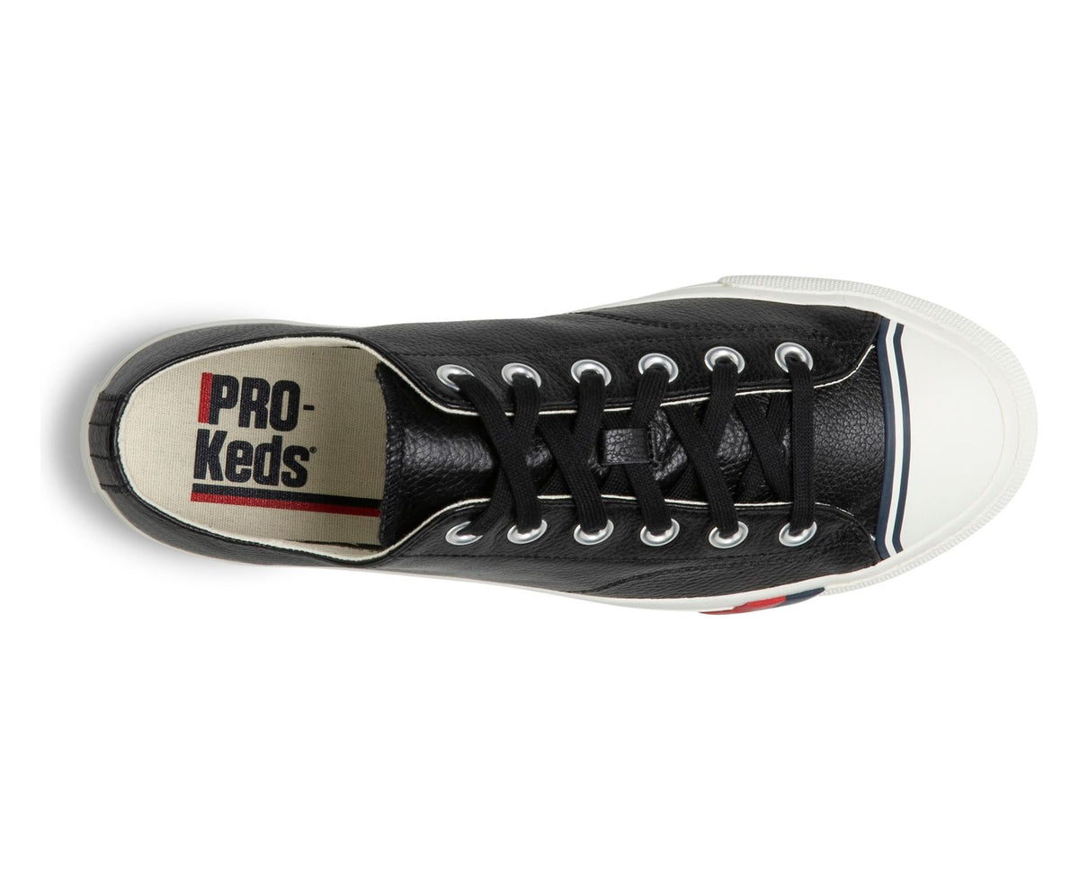 Women Unisex Royal Lo Classic Leather Black - Keds