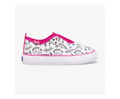 Girls Little Kid's Topkick Washable Slip On Jr White/Pink - Keds