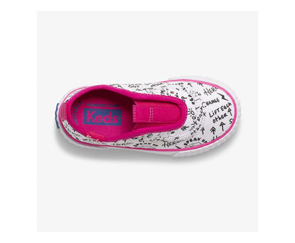 Girls Little Kid's Topkick Washable Slip On Jr White/Pink - Keds