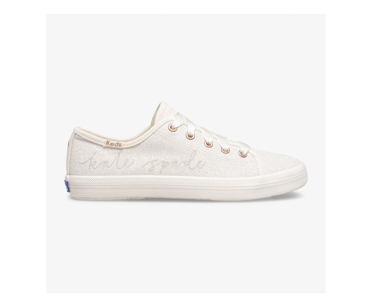 Girls Big Kid's Keds x kate spade new york Kickstart Glitter Ivory - Keds