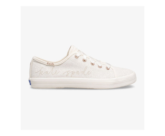 Girls Big Kid's Keds x kate spade new york Kickstart Glitter Ivory - Keds