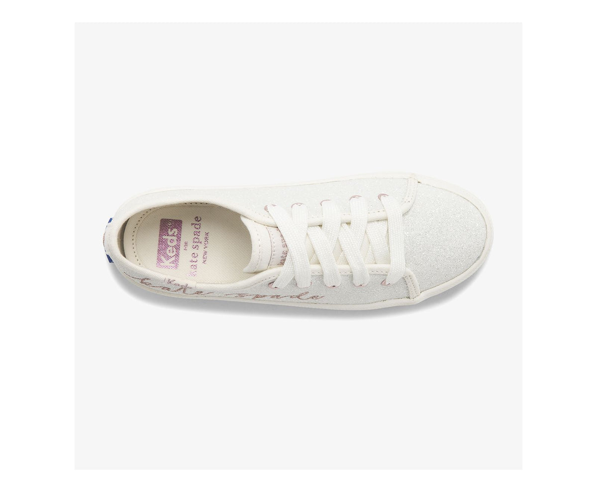 Girls Big Kid's Keds x kate spade new york Kickstart Glitter Ivory - Keds