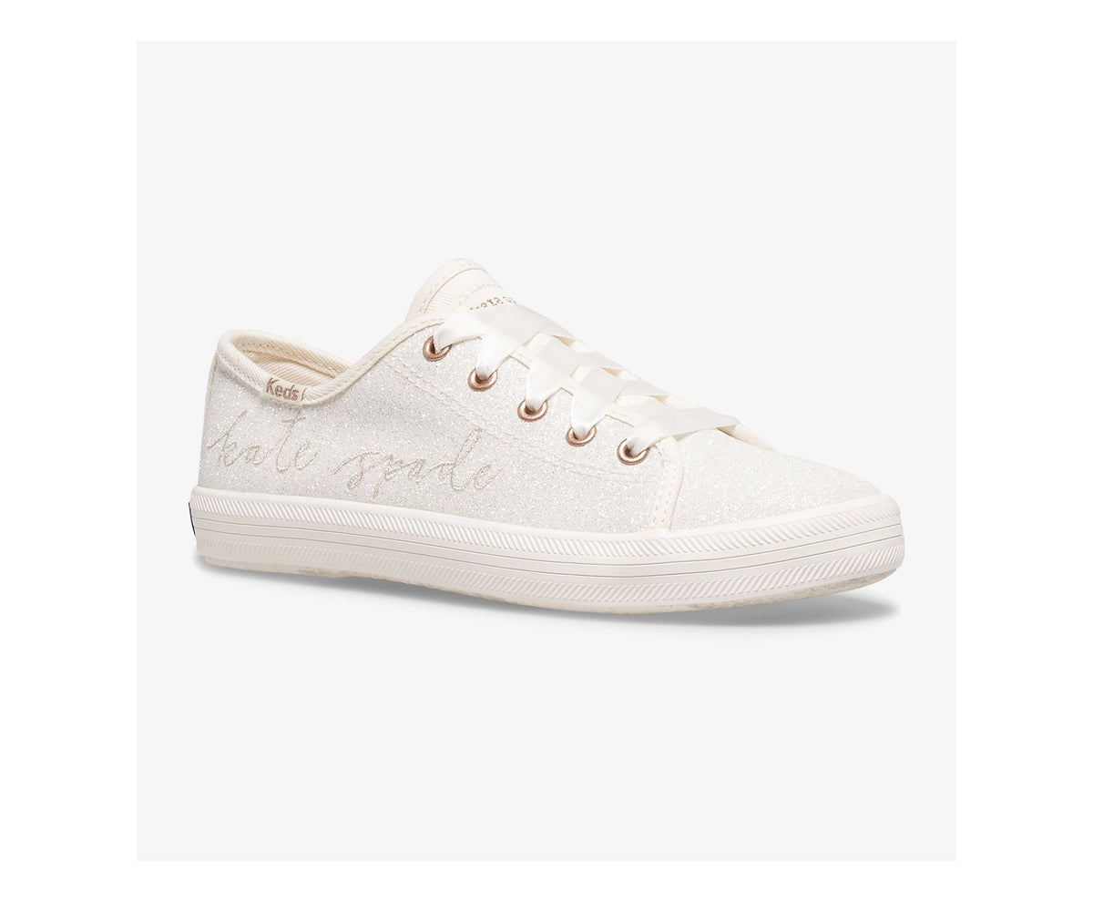 Girls Big Kid's Keds x kate spade new york Kickstart Glitter Ivory - Keds