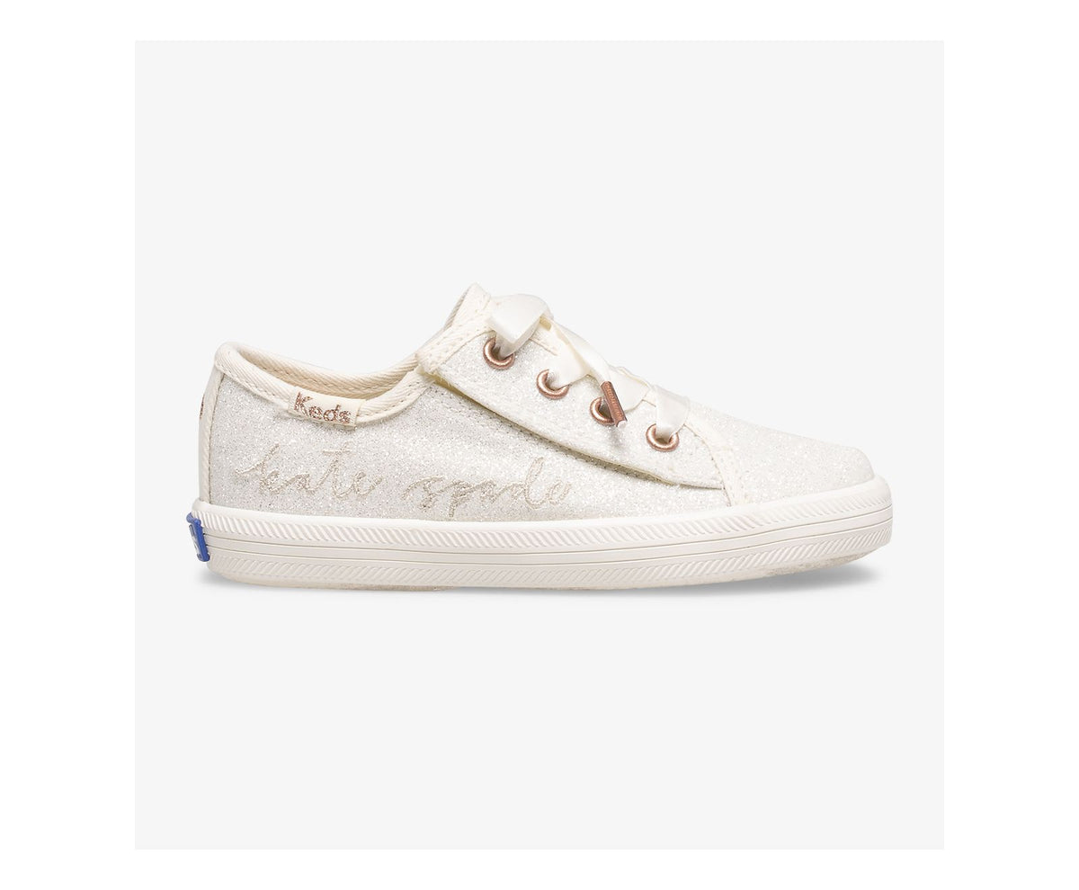 Girls Little Kid's Keds x kate spade new york Kickstart Jr Ivory Glitter Ivory - Keds