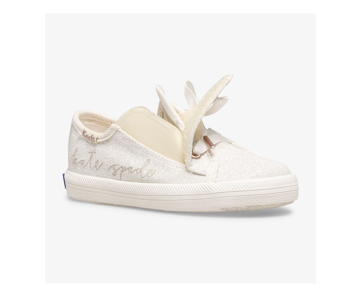 Girls Little Kid's Keds x kate spade new york Kickstart Jr Ivory Glitter Ivory - Keds